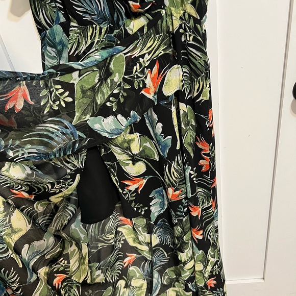 Anthropologie Sofia Sanctuary Floral High Low Midi Ruffle Dress - Large - Picture 8 of 11